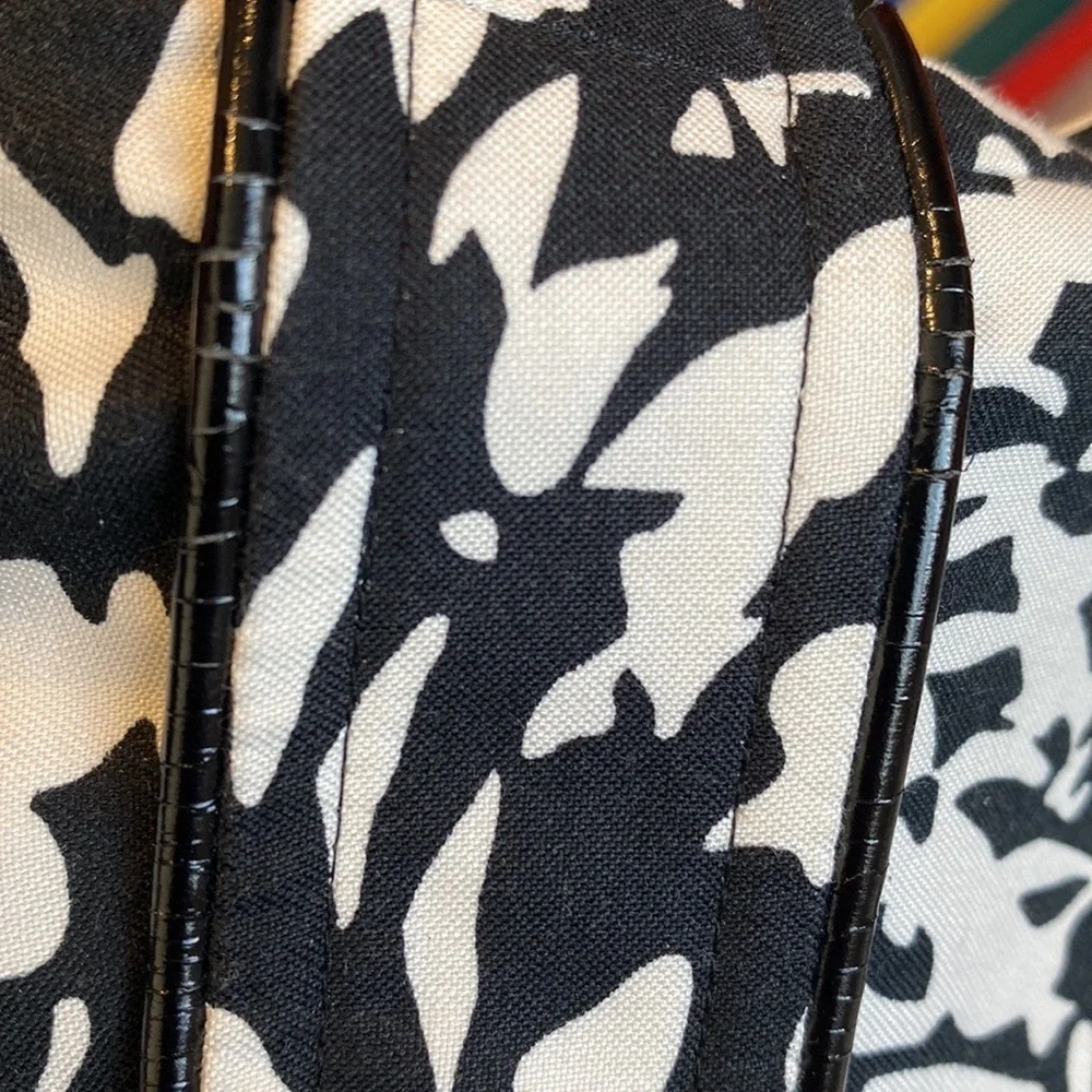 Tory Burch black white logo print sleeveless dress 6